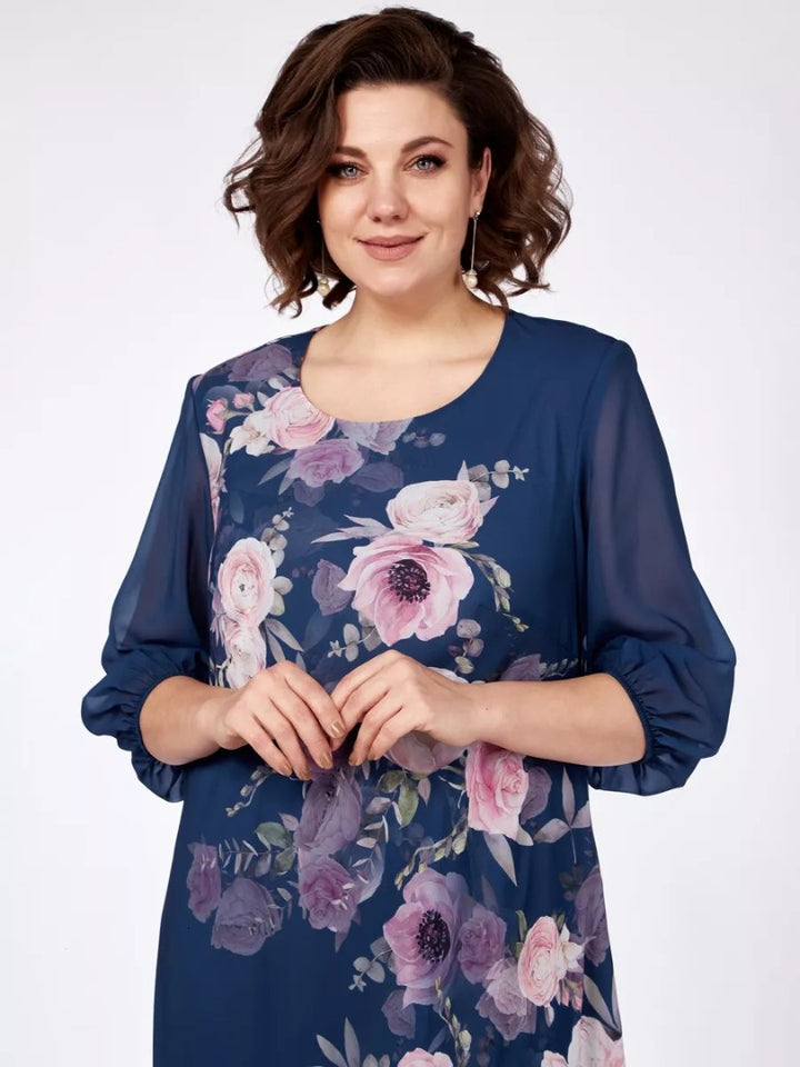 💥💕Wyprzedaż błyskawiczna – 49% ZNIŻKI💃【S-5XL】 Elegancka wiosenna sukienka z kwiatowym nadrukiem