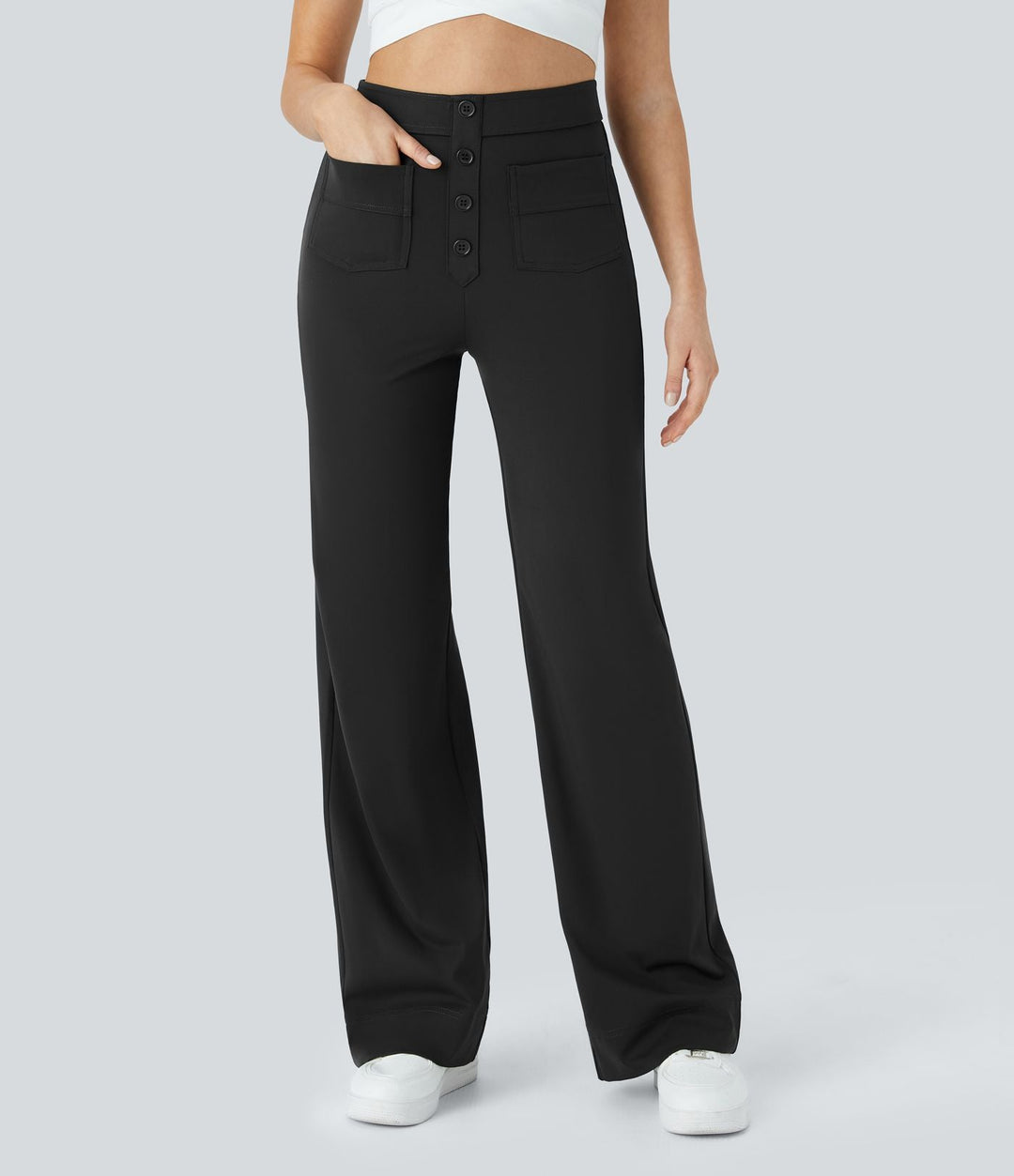 Pantaloni donna eleganti e comodi a vita alta casual