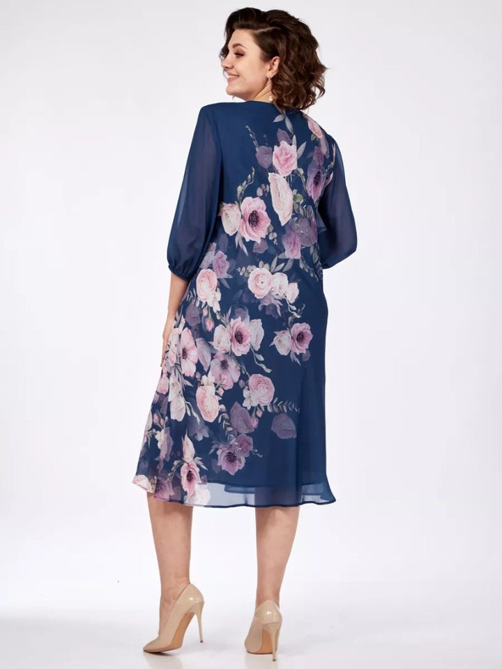 💥💕Wyprzedaż błyskawiczna – 49% ZNIŻKI💃【S-5XL】 Elegancka wiosenna sukienka z kwiatowym nadrukiem