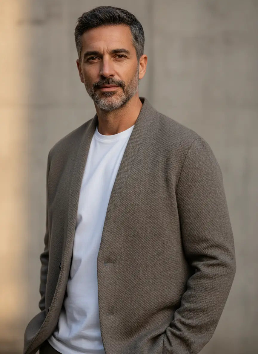 Blazer uomo casual elegante in cotone leggero