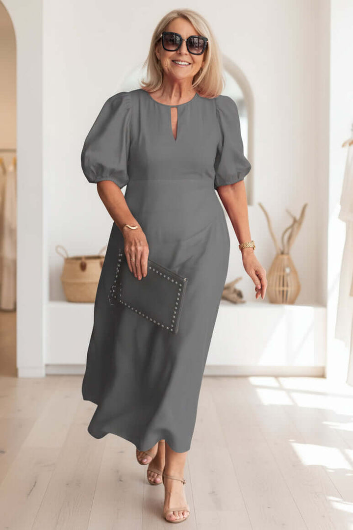 Abito midi elegante strutturato da donna