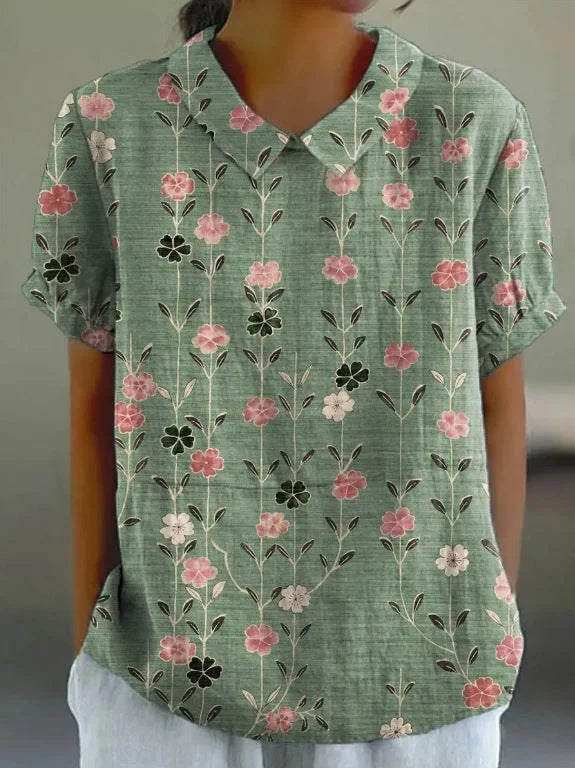 Blusa floreale da donna leggera ed elegante