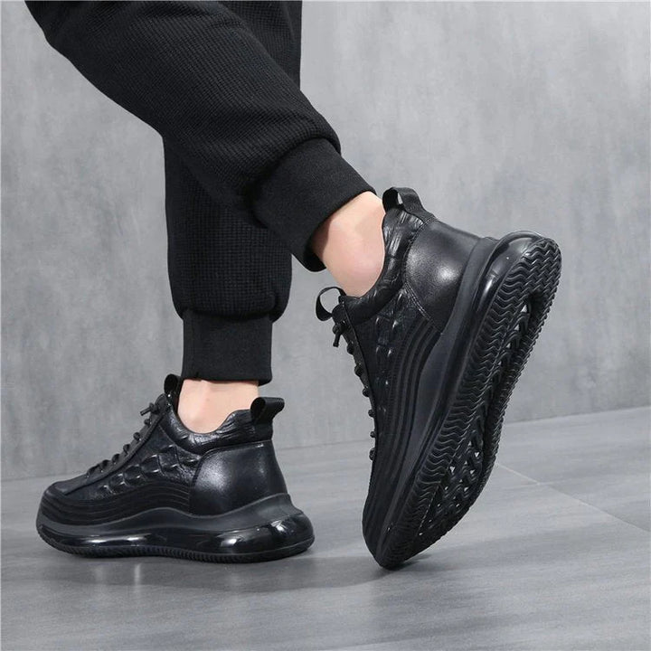 Scarpe casual in pelle con suola ammortizzata per uomo