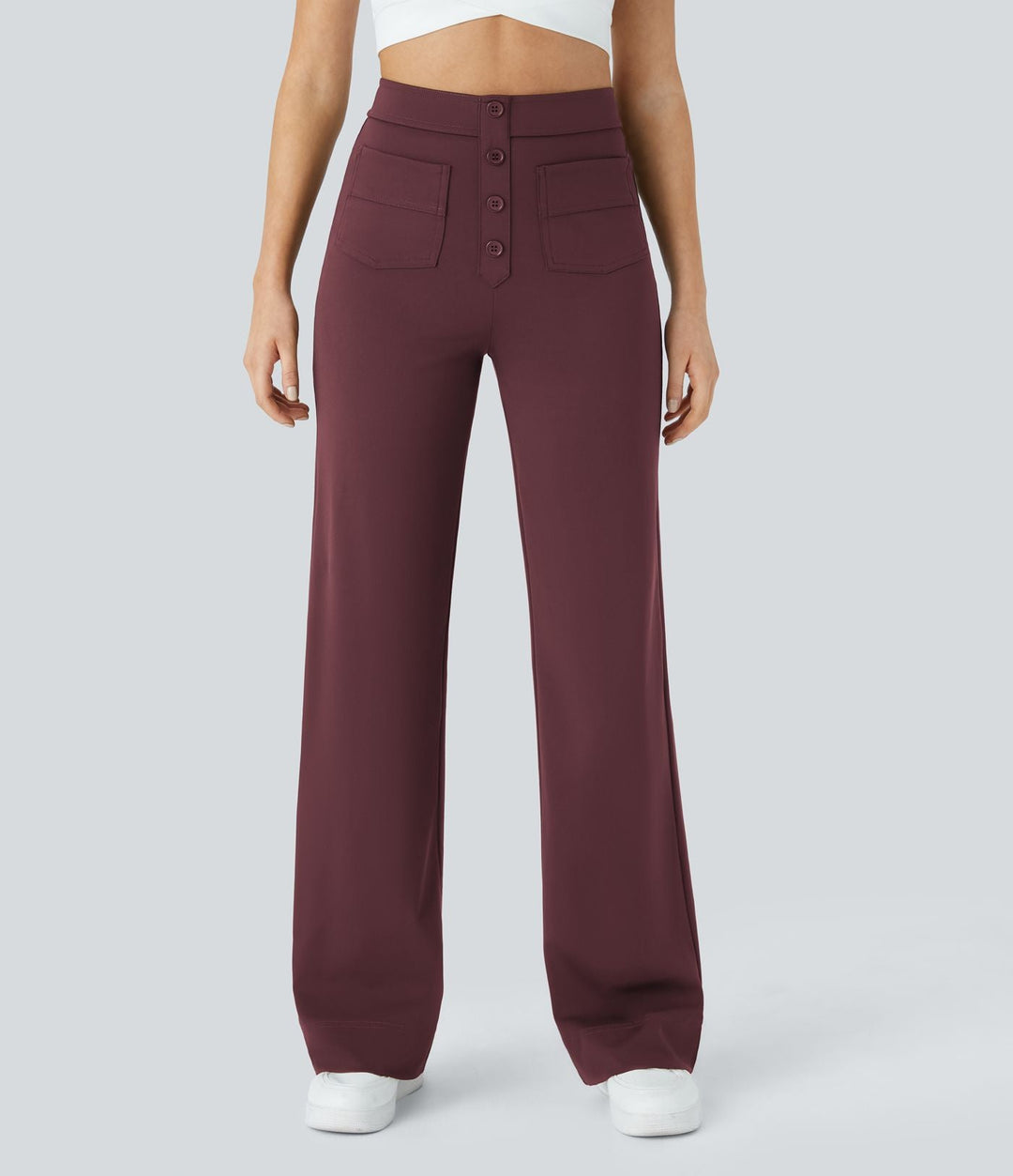 Pantaloni donna eleganti e comodi a vita alta casual