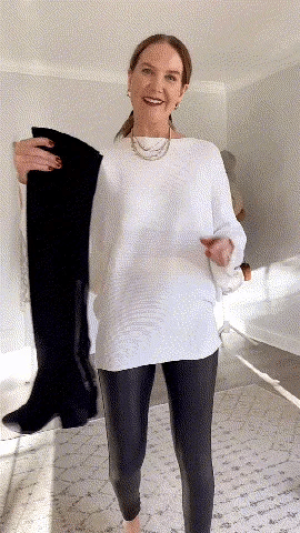 Maglia tunica oversize in maglia morbida ed elegante per donna