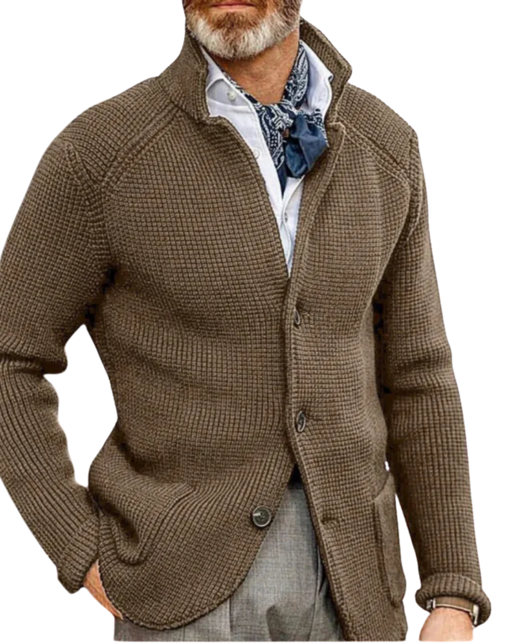 Gilet uomo elegante in maglia versatile con bottoni