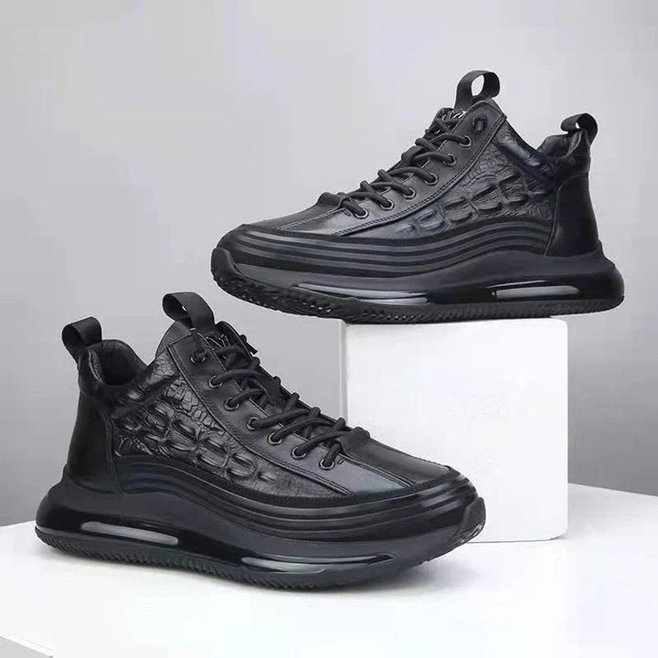 Scarpe casual in pelle con suola ammortizzata per uomo