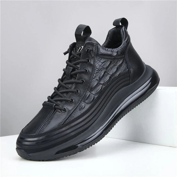 Scarpe casual in pelle con suola ammortizzata per uomo