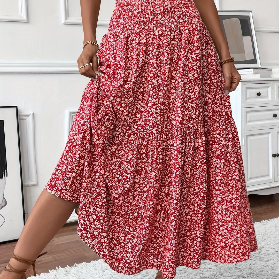 Gonna floreale elegante e fluida per donna