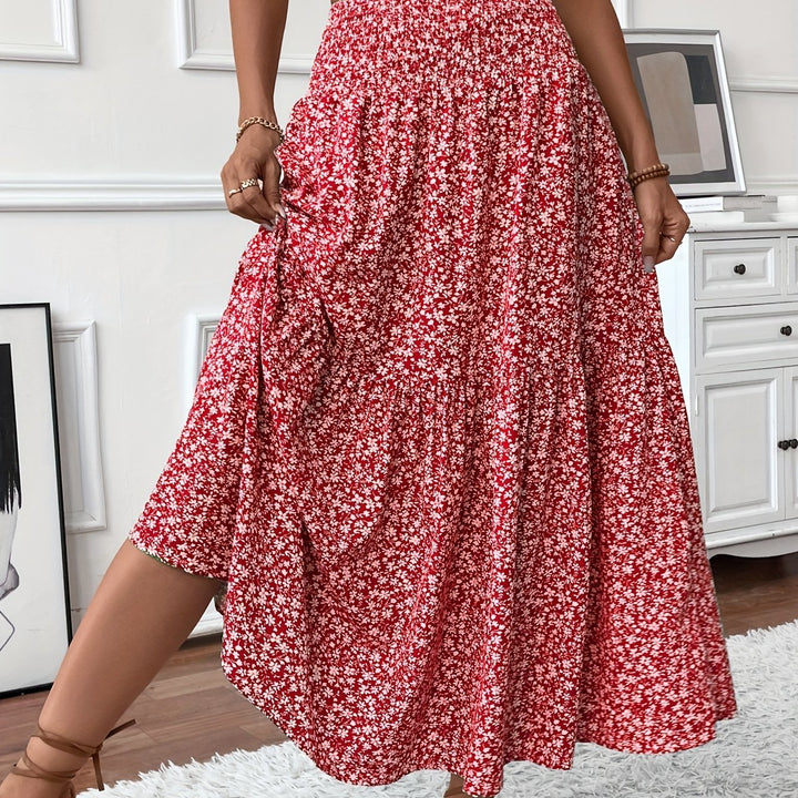 Gonna floreale elegante e fluida per donna