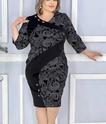 【🏆️Gorąca wyprzedaż】🌷 [S-5XL] 2025 Nowa elegancka sukienka z nadrukiem