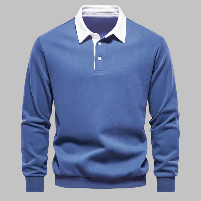Maglione polo elegante e confortevole in cotone per uomo