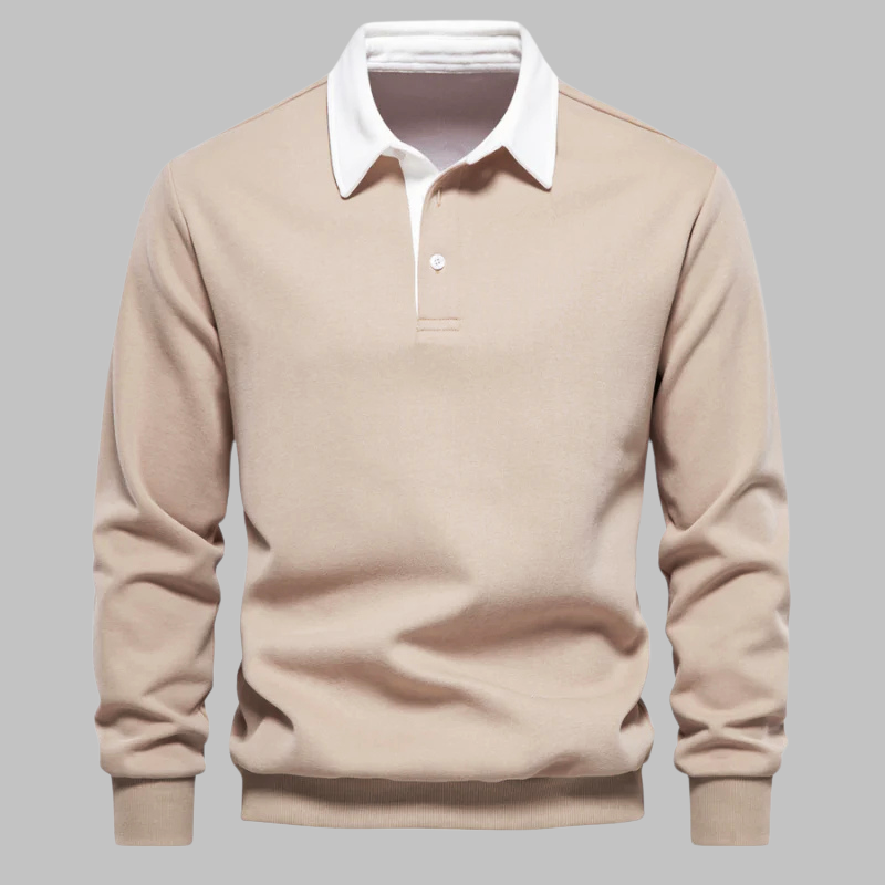 Maglione polo elegante e confortevole in cotone per uomo