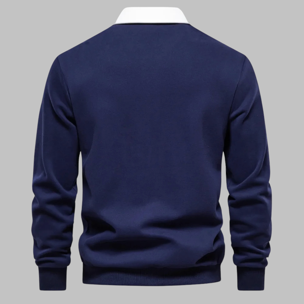 Maglione polo elegante e confortevole in cotone per uomo