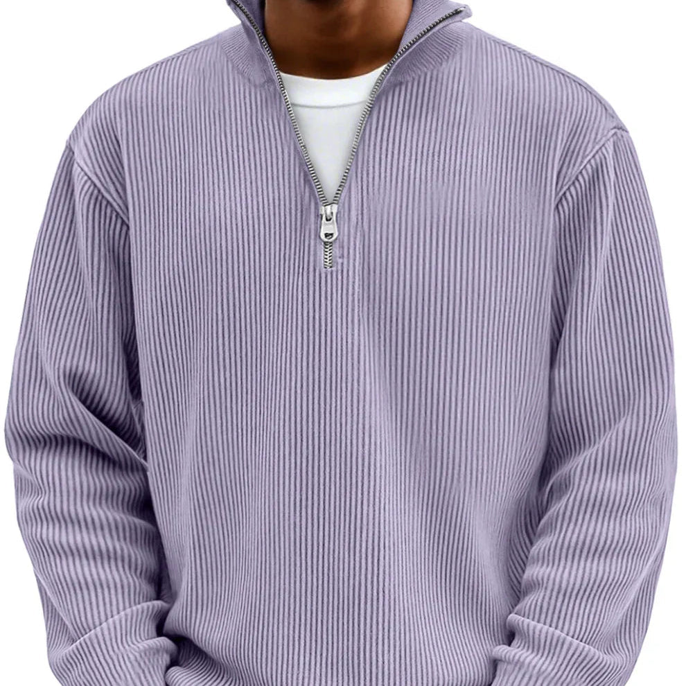 Maglione uomo mezza zip strutturato elegante e confortevole