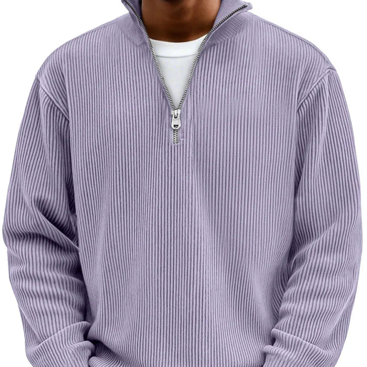 Maglione uomo mezza zip strutturato elegante e confortevole