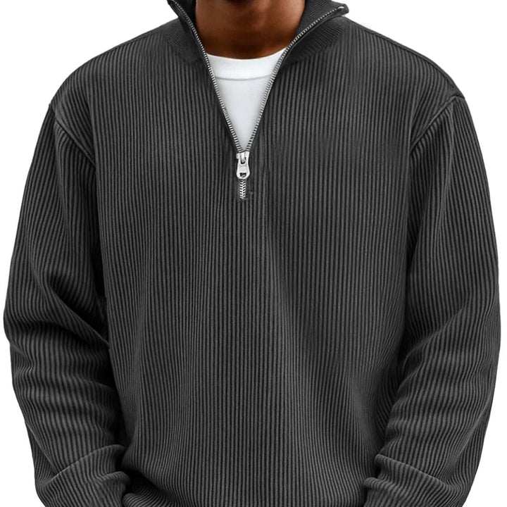 Maglione uomo mezza zip strutturato elegante e confortevole