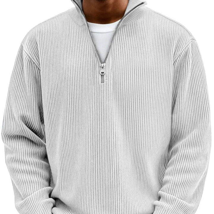 Maglione uomo mezza zip strutturato elegante e confortevole