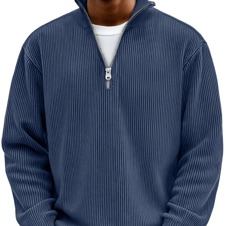 Maglione uomo mezza zip strutturato elegante e confortevole