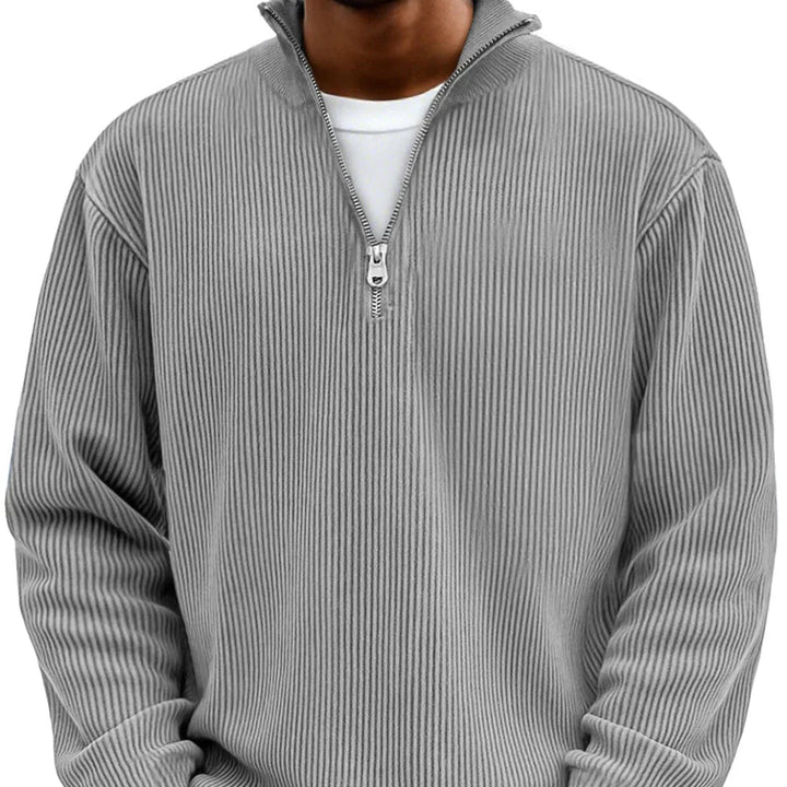 Maglione uomo mezza zip strutturato elegante e confortevole