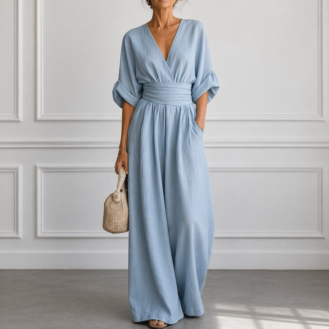 Tuta elegante donna fluida con vita definita