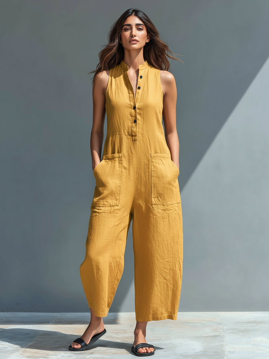Salopette donna in lino elegante e comoda