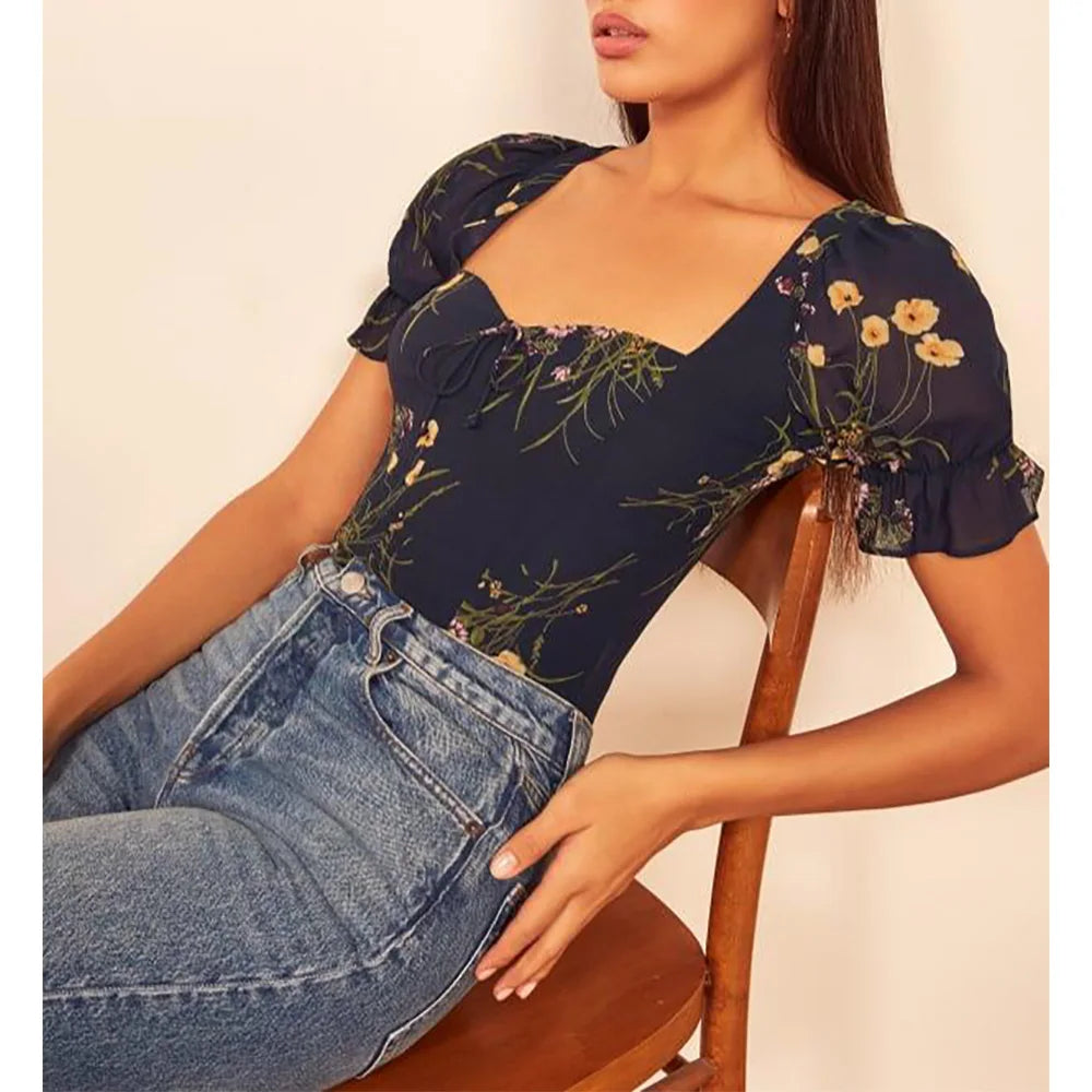 Blusa donna floreale elegante e femminile