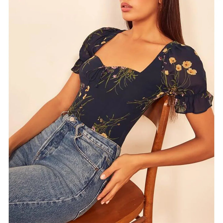 Blusa donna floreale elegante e femminile