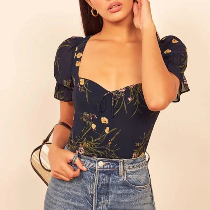 Blusa donna floreale elegante e femminile