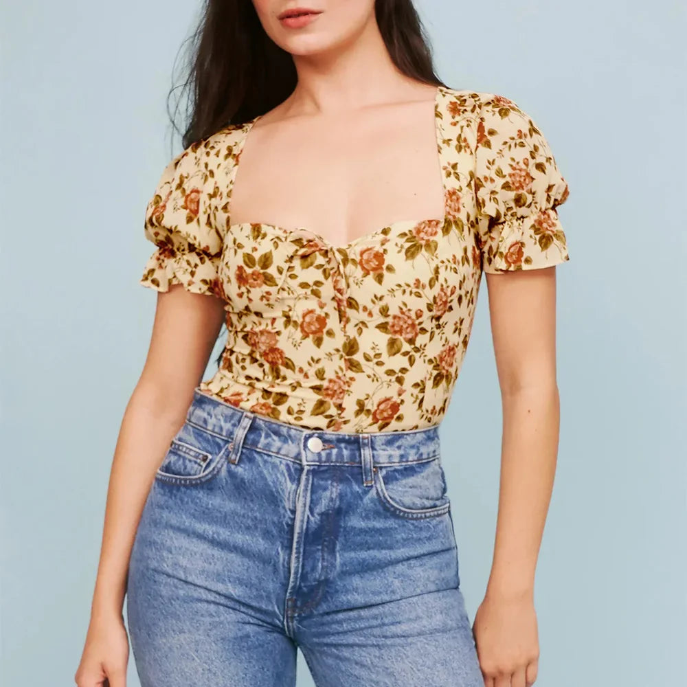 Blusa donna floreale elegante e femminile
