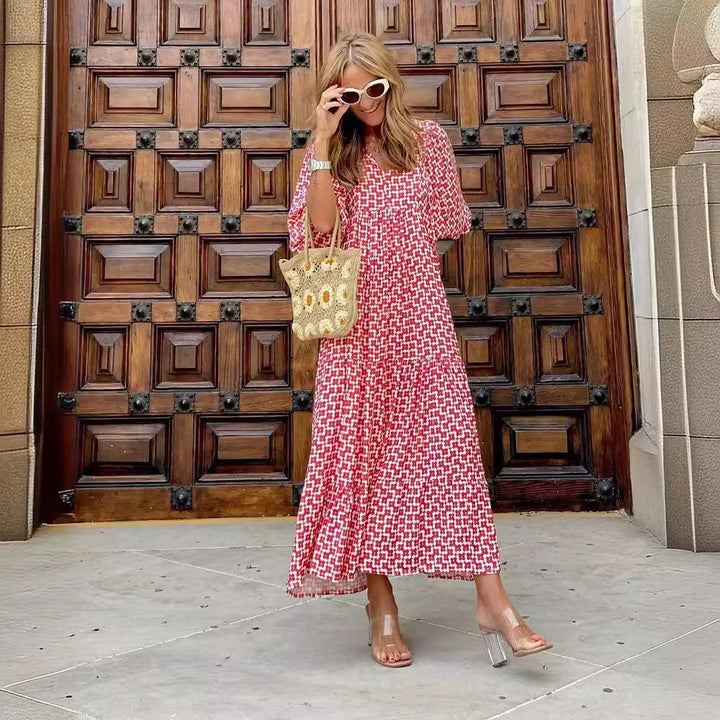 Abito boho estivo donna floreale e leggero