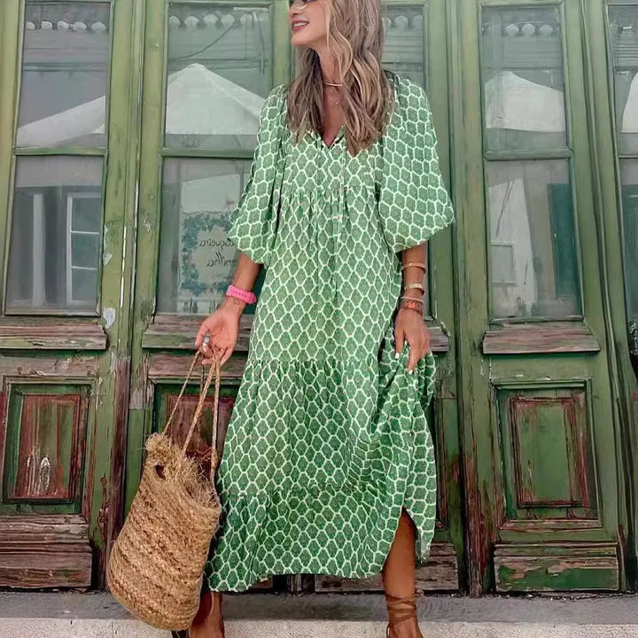 Abito boho estivo donna floreale e leggero