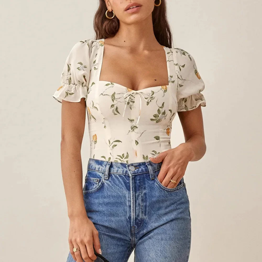 Blusa donna floreale elegante e femminile