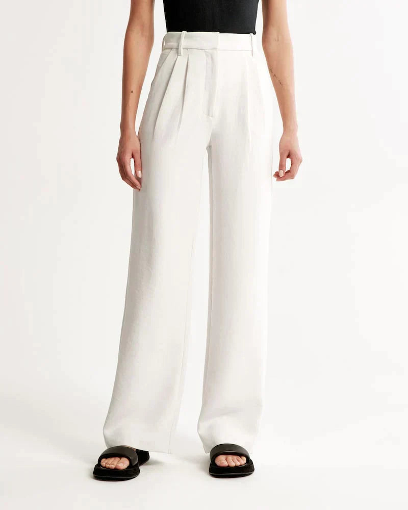 Pantaloni donna eleganti a gamba larga leggeri e confortevoli