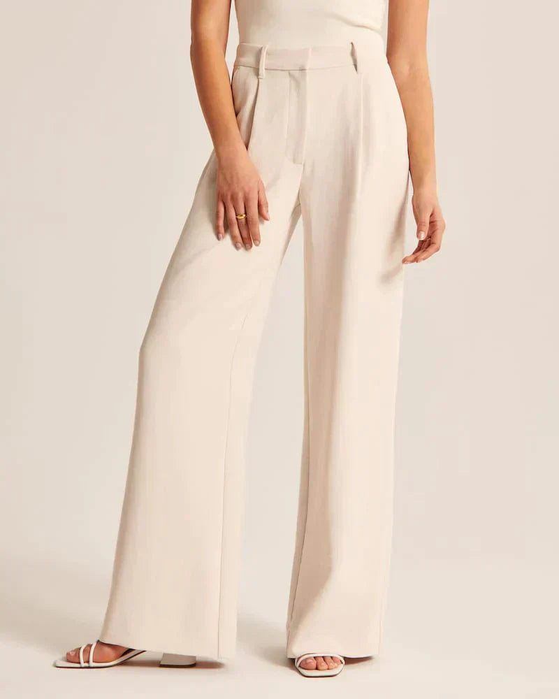 Pantaloni donna eleganti a gamba larga leggeri e confortevoli