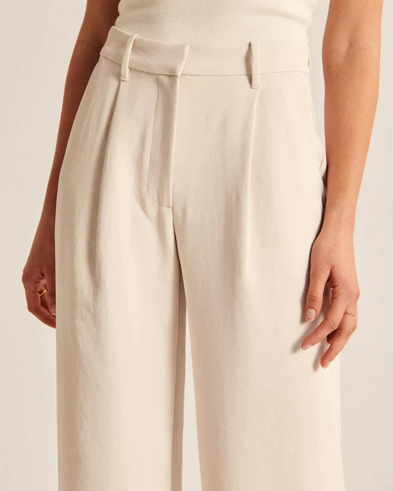 Pantaloni donna eleganti a gamba larga leggeri e confortevoli