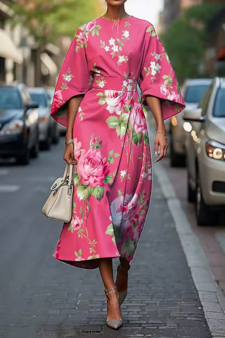 Abito floreale da donna elegante e leggero estivo