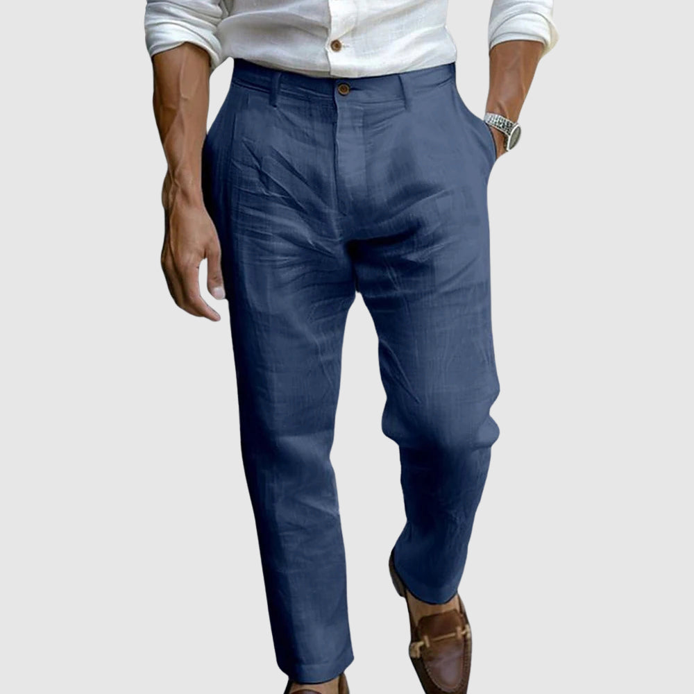 Pantaloni uomo estivi eleganti chic leggeri e traspiranti