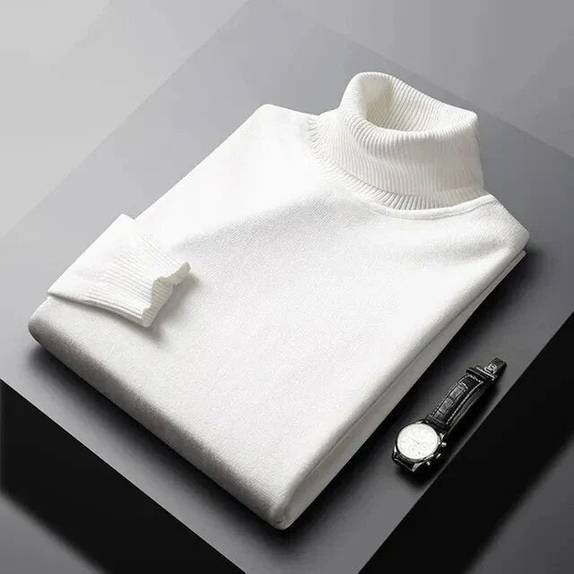 Maglione uomo dolcevita in cashmere 100% lusso elegante
