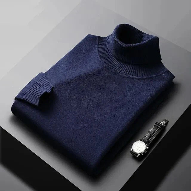 Maglione uomo dolcevita in cashmere 100% lusso elegante