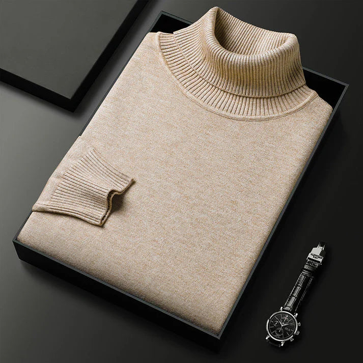 Maglione uomo dolcevita in cashmere 100% lusso elegante