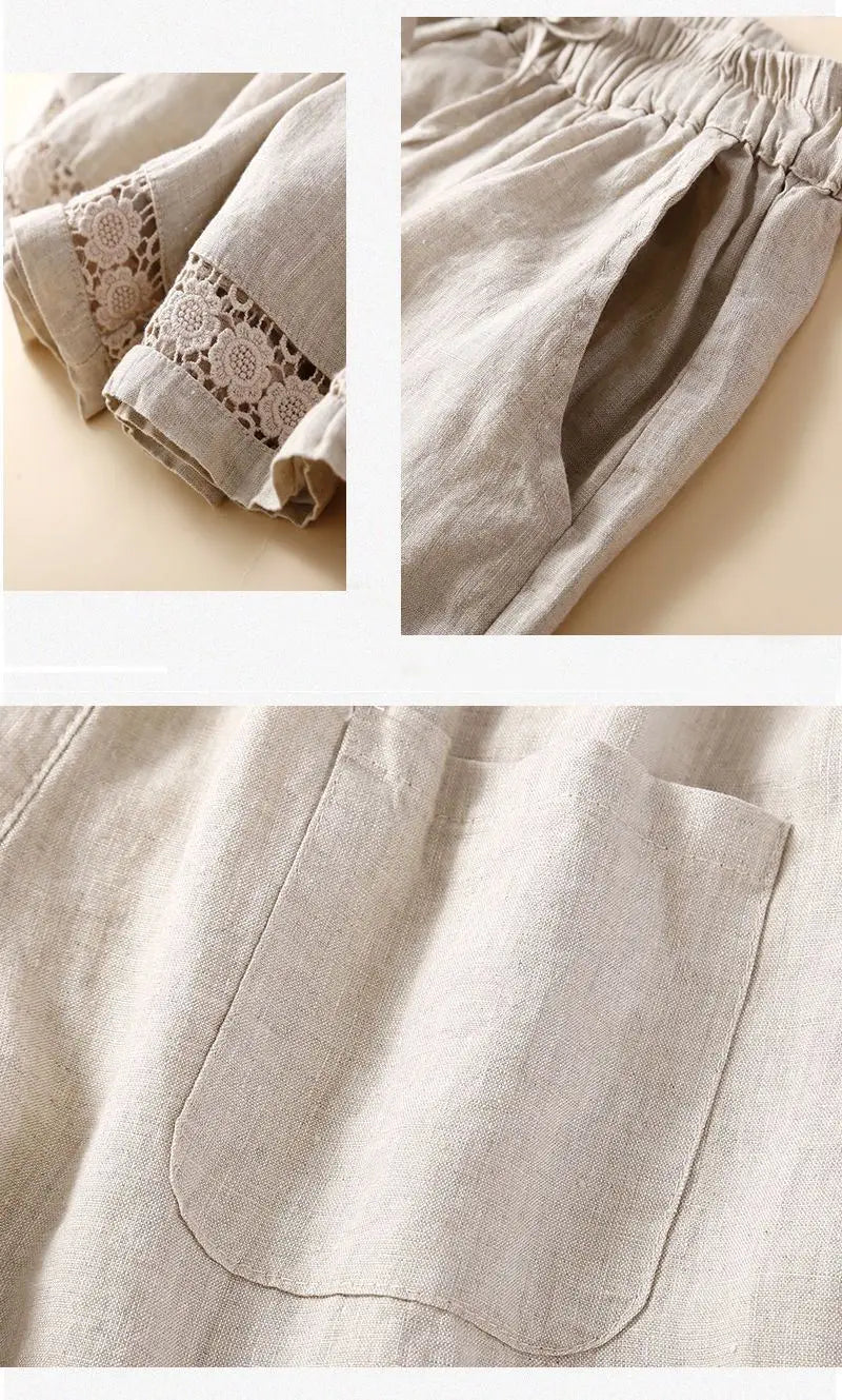 Short in lino leggero e comodo da donna