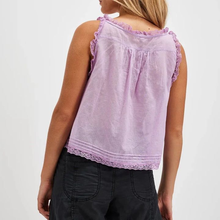 Top caraco in pizzo leggero e femminile da donna