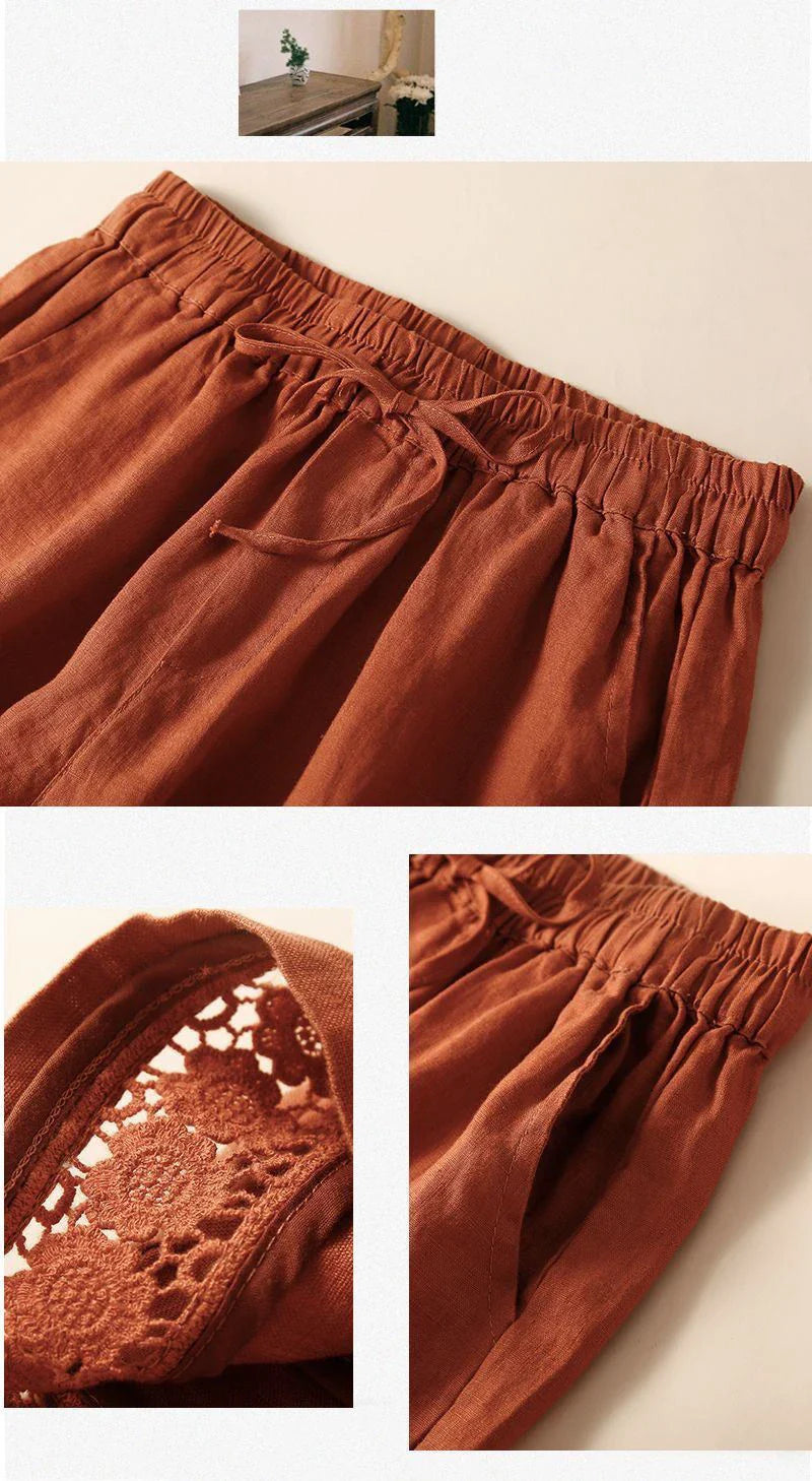Short in lino leggero e comodo da donna