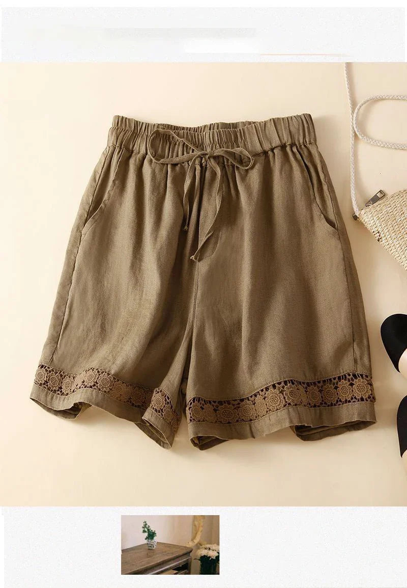 Short in lino leggero e comodo da donna