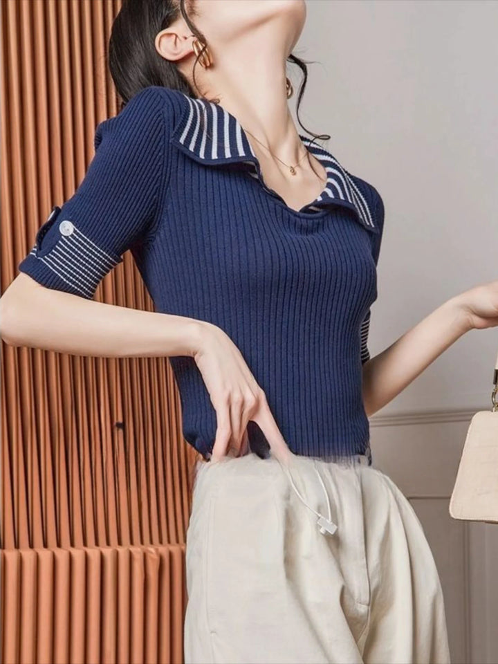 Top donna elegante in cotone leggero