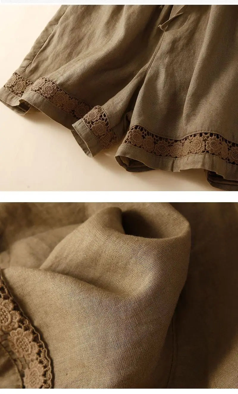 Short in lino leggero e comodo da donna