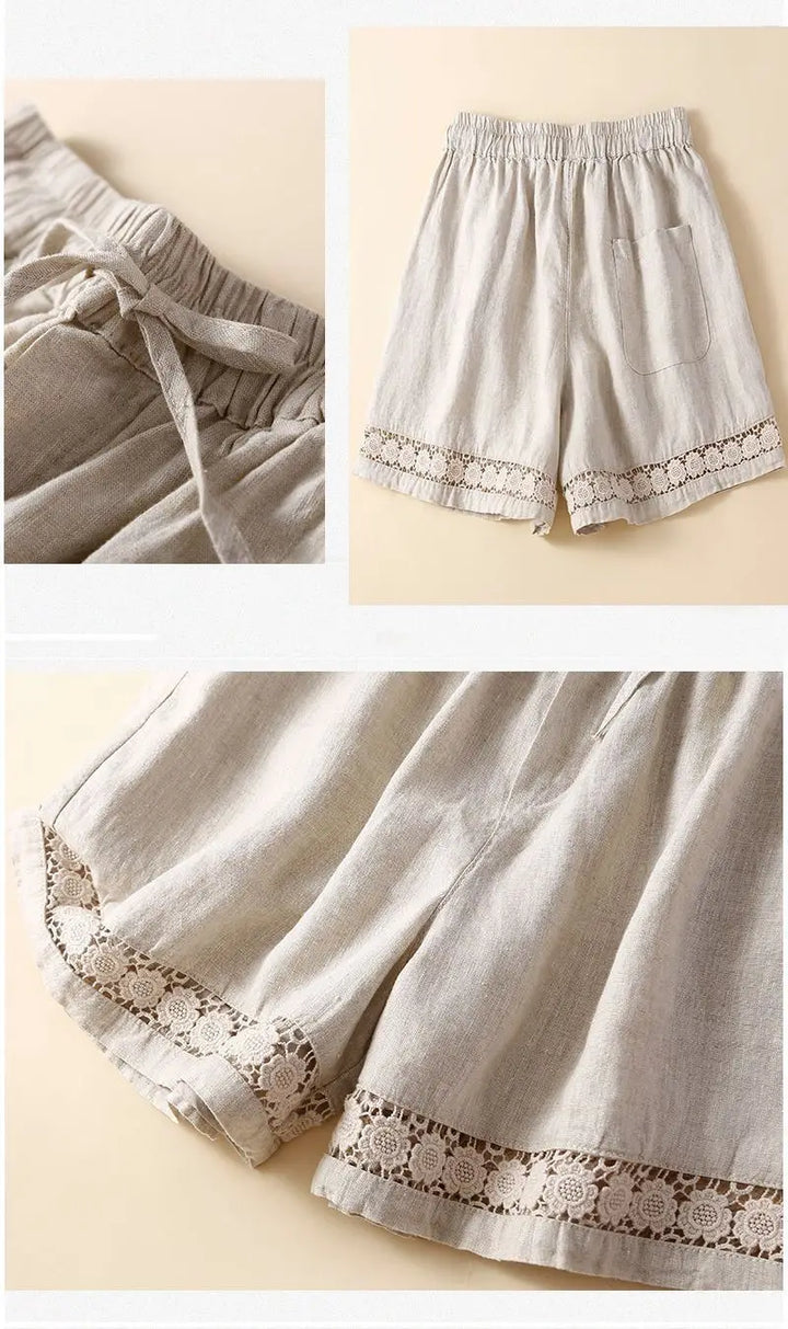 Short in lino leggero e comodo da donna