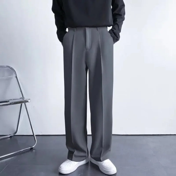 Pantaloni uomo eleganti a gamba larga comodi e moderni