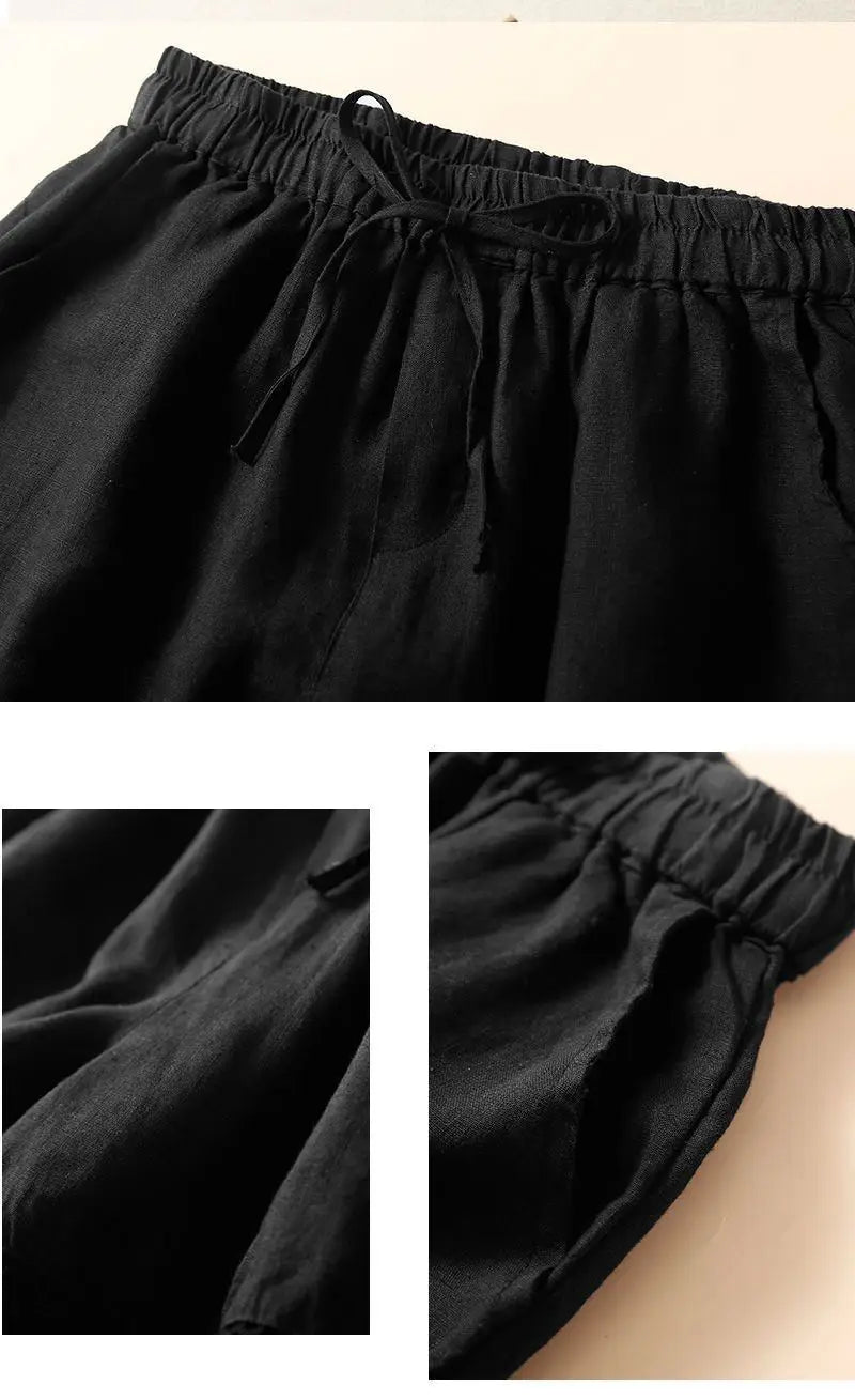 Short in lino leggero e comodo da donna